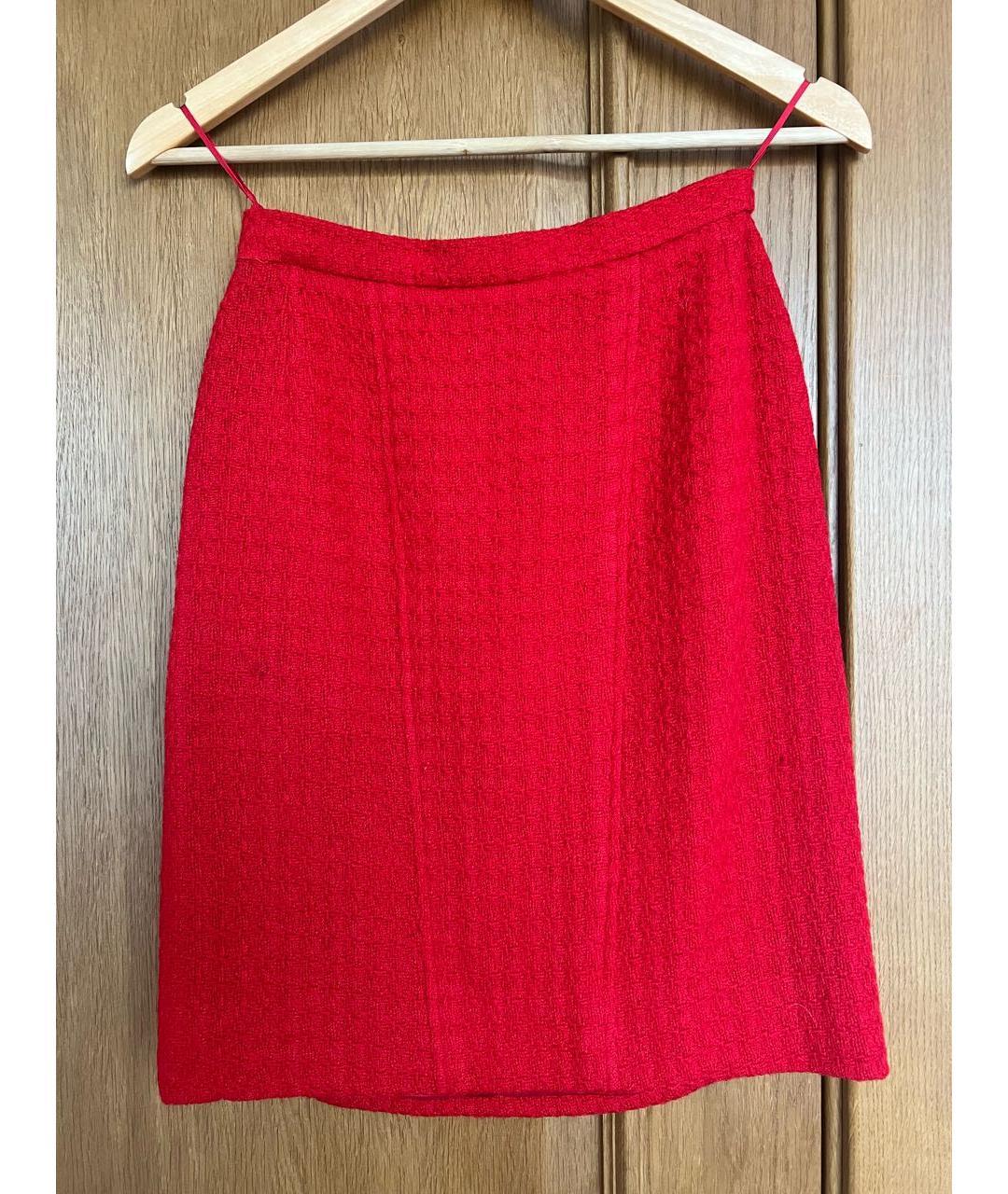CHANEL PRE-OWNED Красный хлопковый костюм с юбками, фото 2