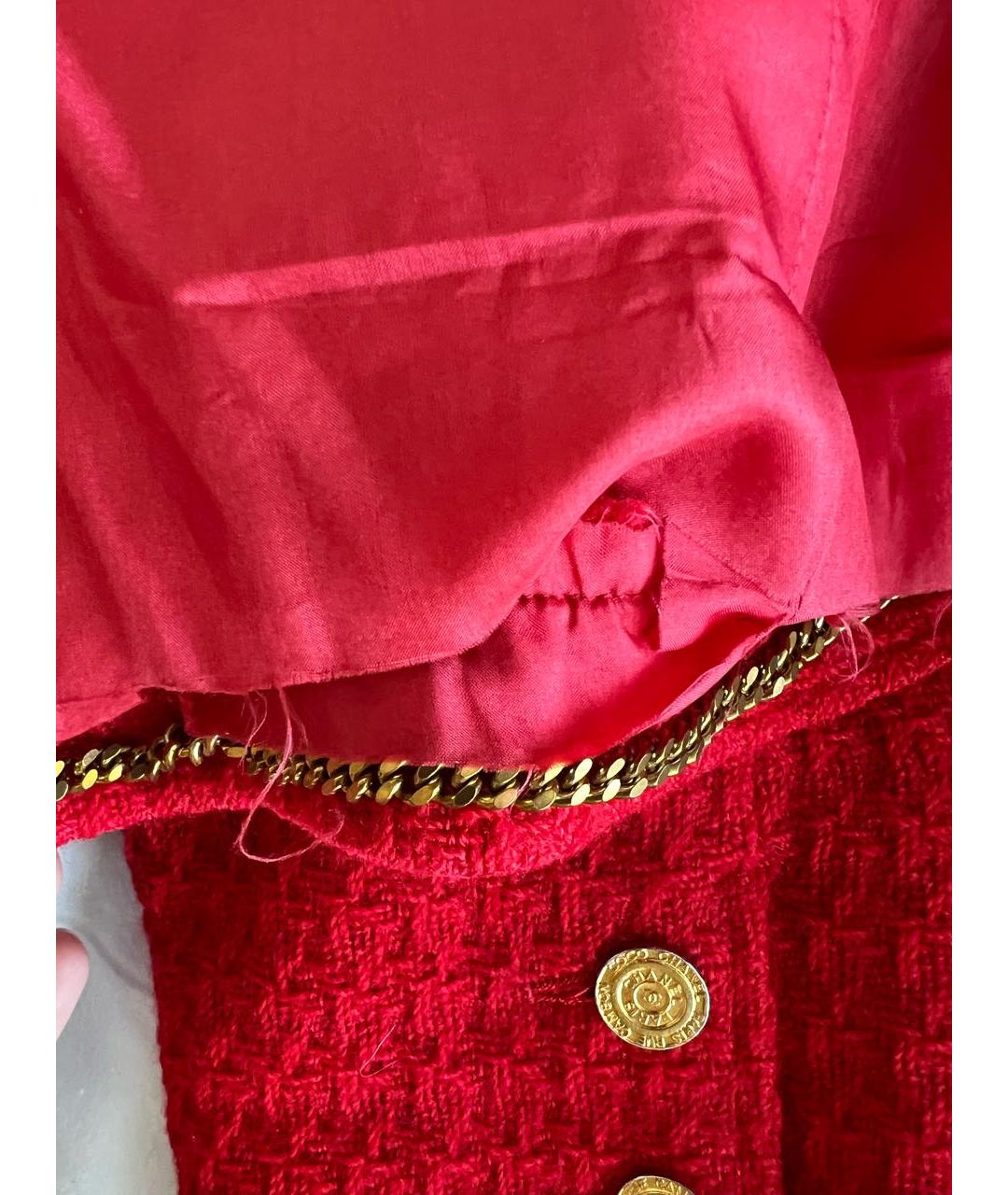 CHANEL PRE-OWNED Красный хлопковый костюм с юбками, фото 6