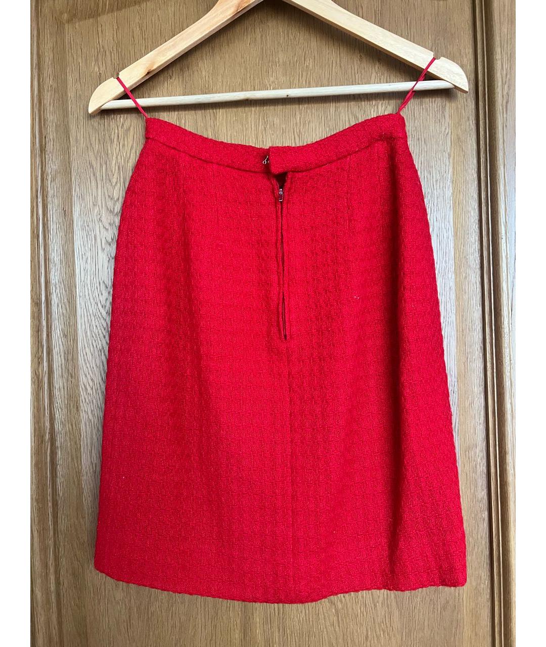 CHANEL Красный хлопковый костюм с юбками, фото 3