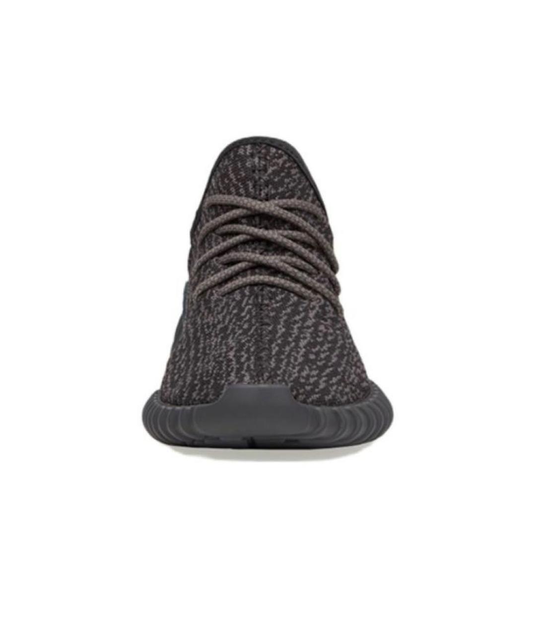 ADIDAS YEEZY Черные текстильные низкие кроссовки / кеды, фото 2
