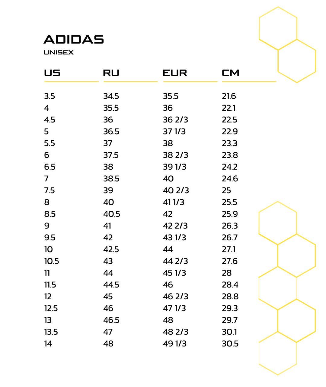 Adidas 39 sale us 45