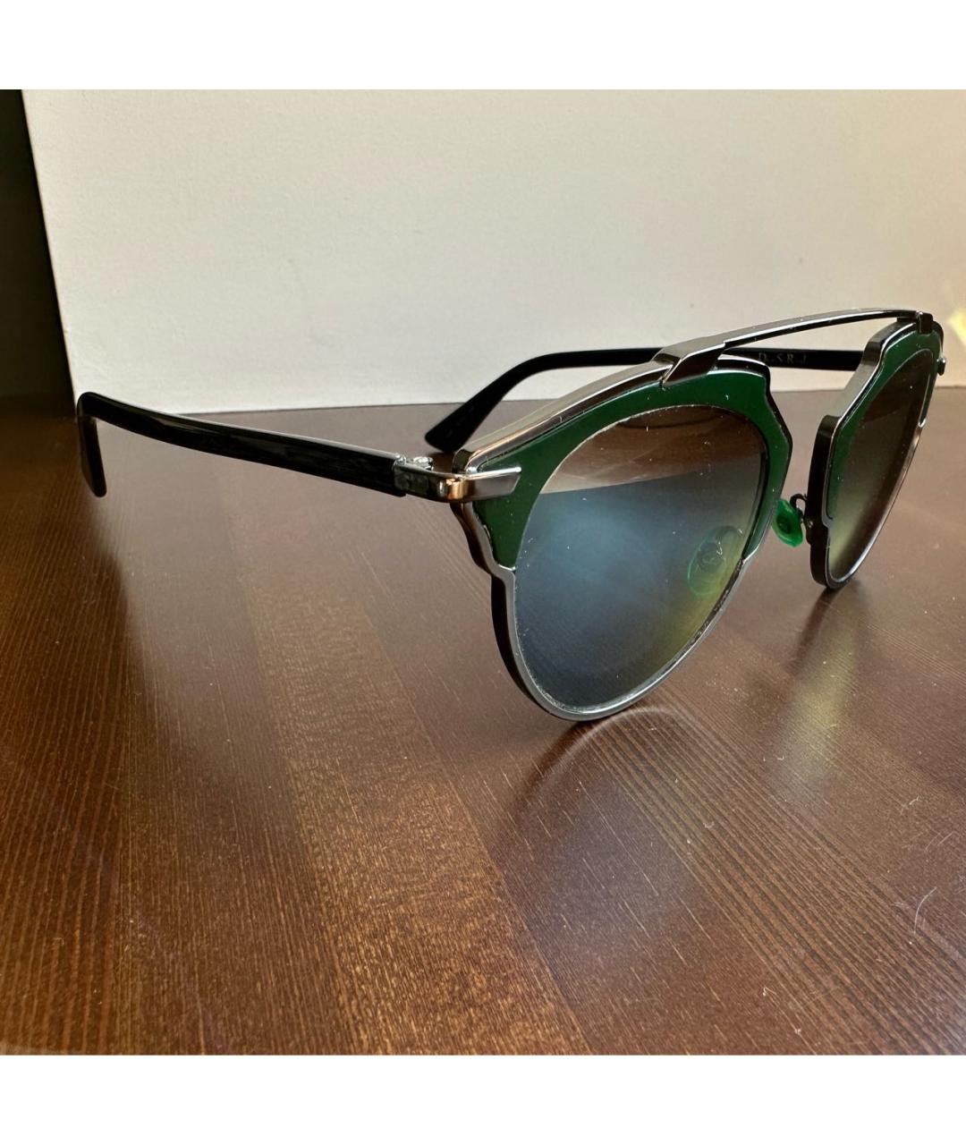 CHRISTIAN DIOR PRE-OWNED Зеленые солнцезащитные очки, фото 2