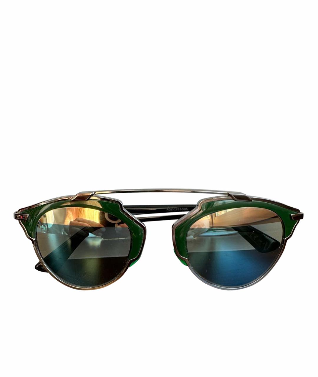 CHRISTIAN DIOR PRE-OWNED Зеленые солнцезащитные очки, фото 1