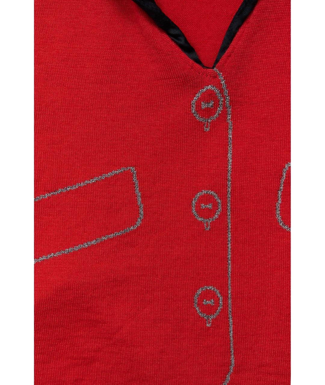 JC DE CASTELBAJAC VINTAGE Красный шерстяной джемпер / свитер, фото 2