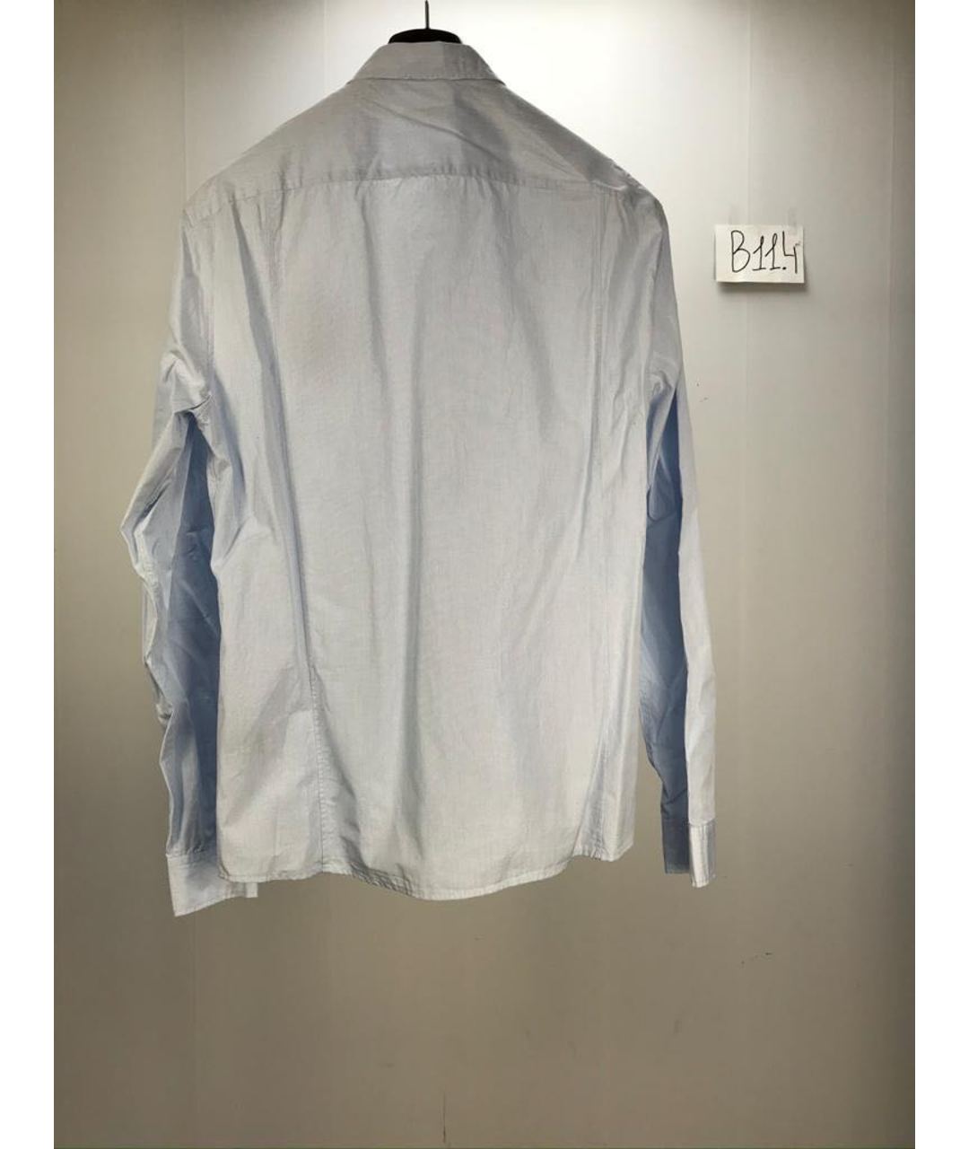 BALMAIN Голубая хлопковая классическая рубашка, фото 2