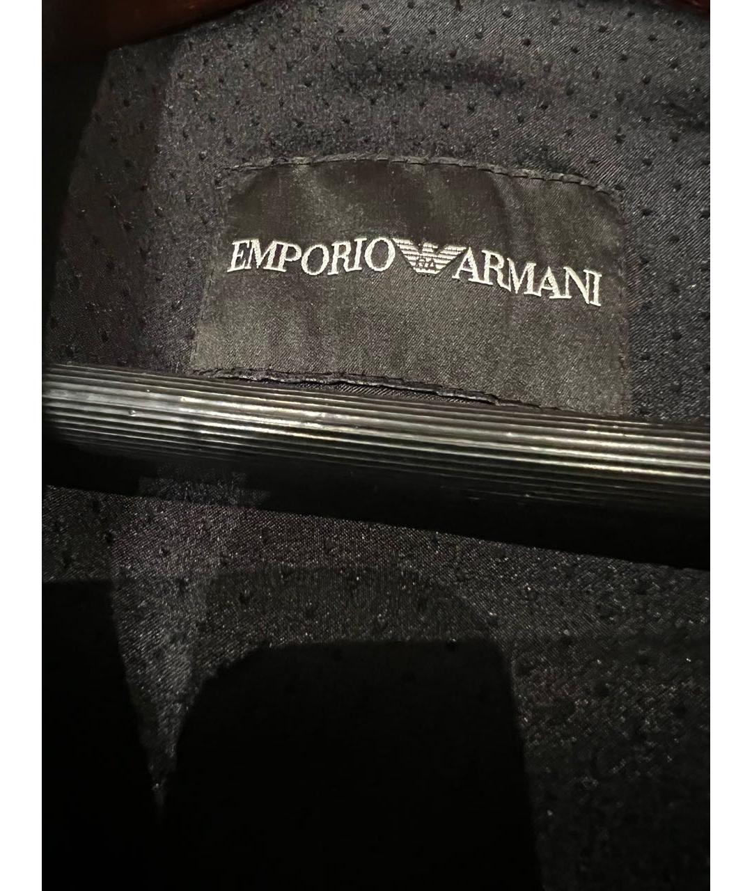 EMPORIO ARMANI Темно-синее шерстяное пальто, фото 3