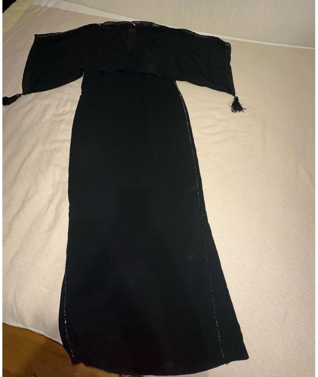 MARINA RINALDI Черное вискозное вечернее платье, фото 8