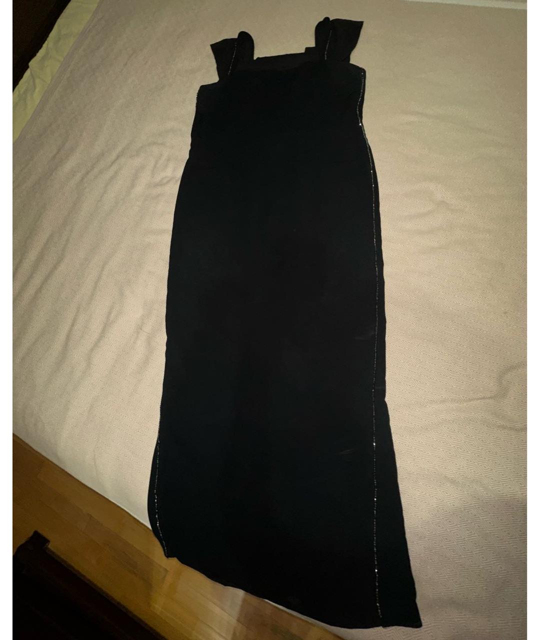 MARINA RINALDI Черное вискозное вечернее платье, фото 2