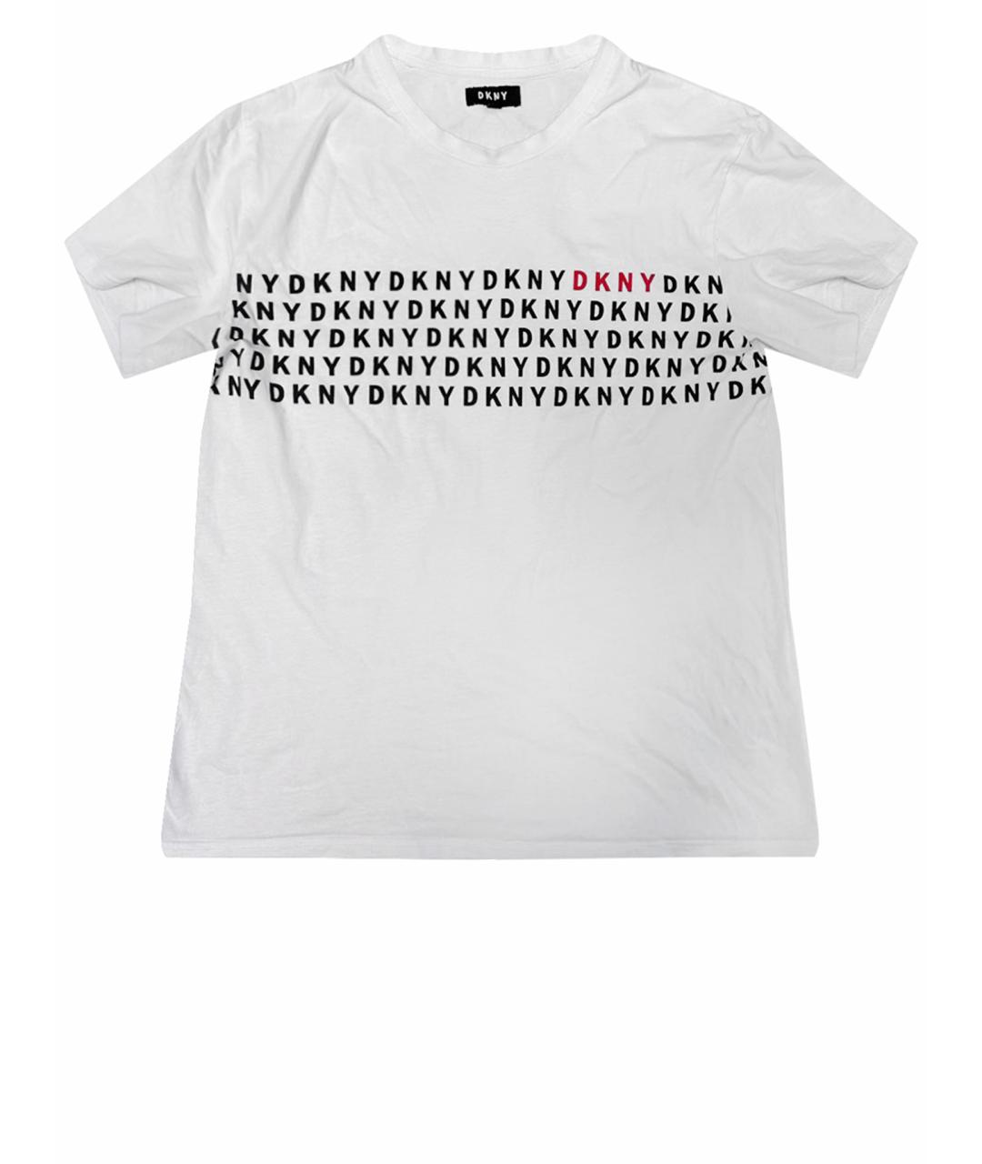 DKNY Белая атласная футболка, фото 1