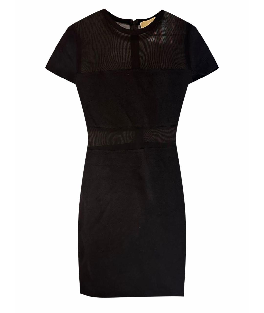 MICHAEL MICHAEL KORS Черное атласное вечернее платье, фото 1