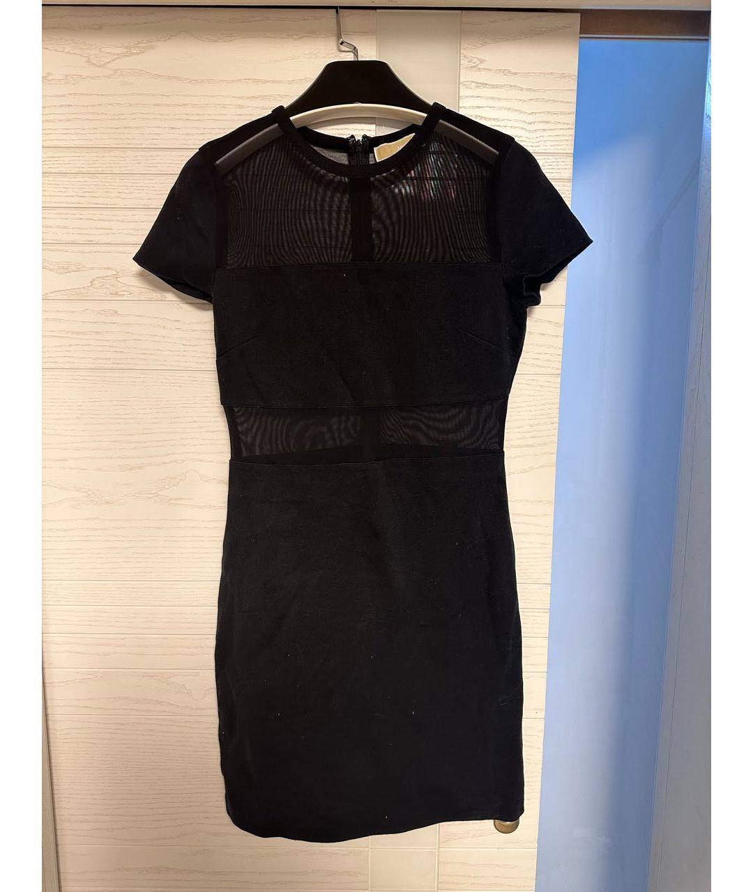 MICHAEL MICHAEL KORS Черное атласное вечернее платье, фото 5