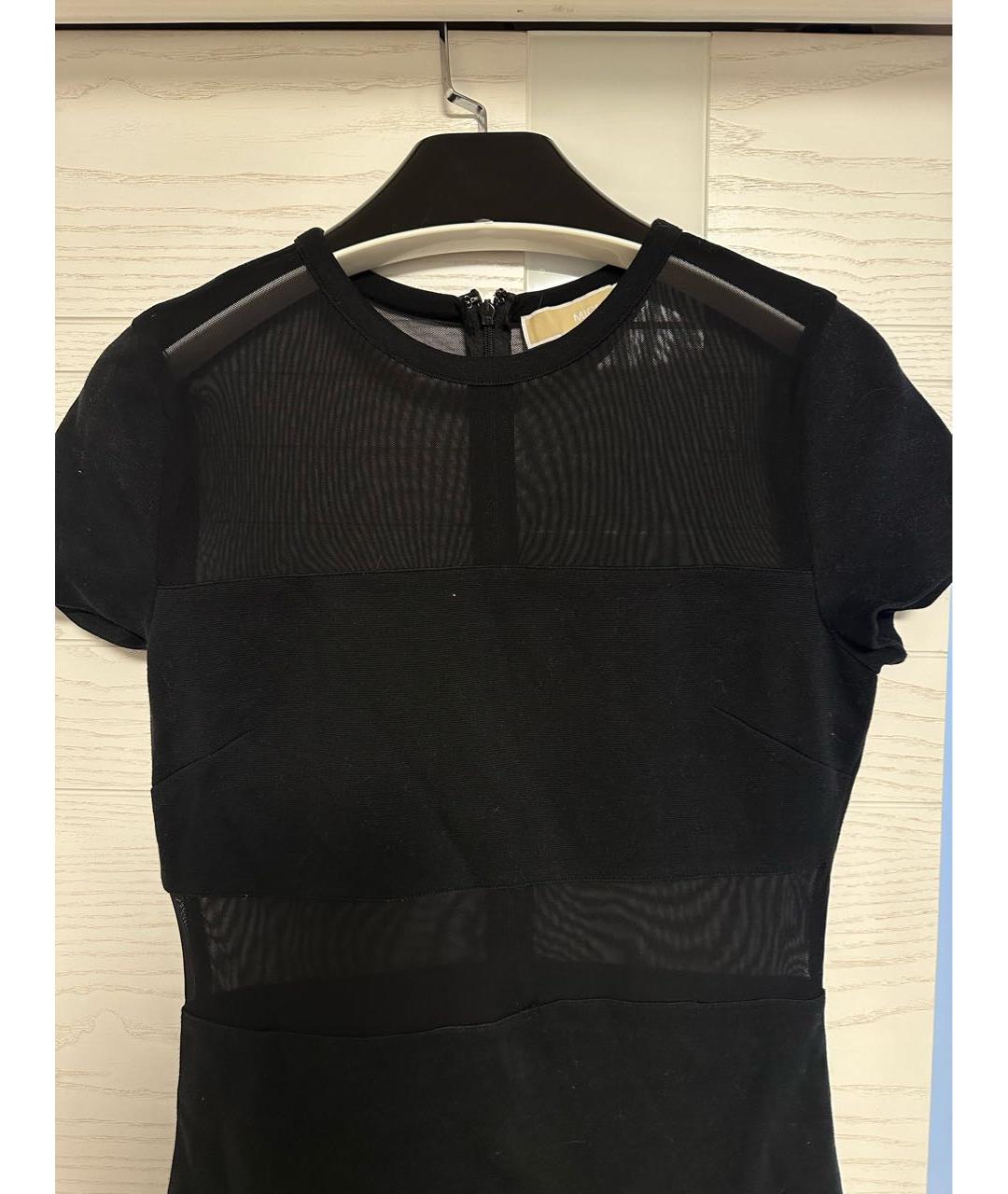 MICHAEL MICHAEL KORS Черное атласное вечернее платье, фото 3