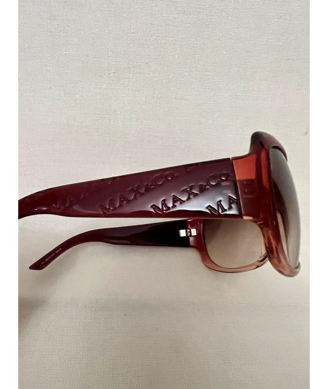 MAX&CO Бордовые пластиковые солнцезащитные очки, фото 3