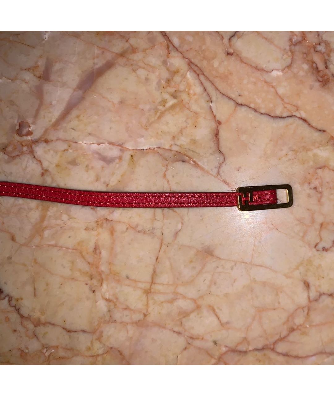 FENDI Красный кожаный браслет, фото 3