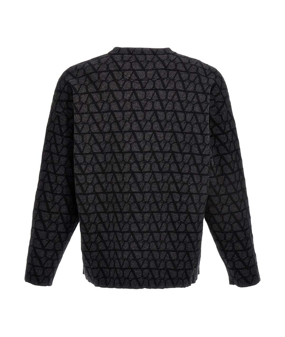 VALENTINO Черный шерстяной джемпер / свитер, фото 2
