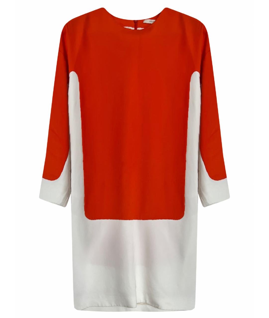 CELINE PRE-OWNED Оранжевое шелковое коктейльное платье, фото 1