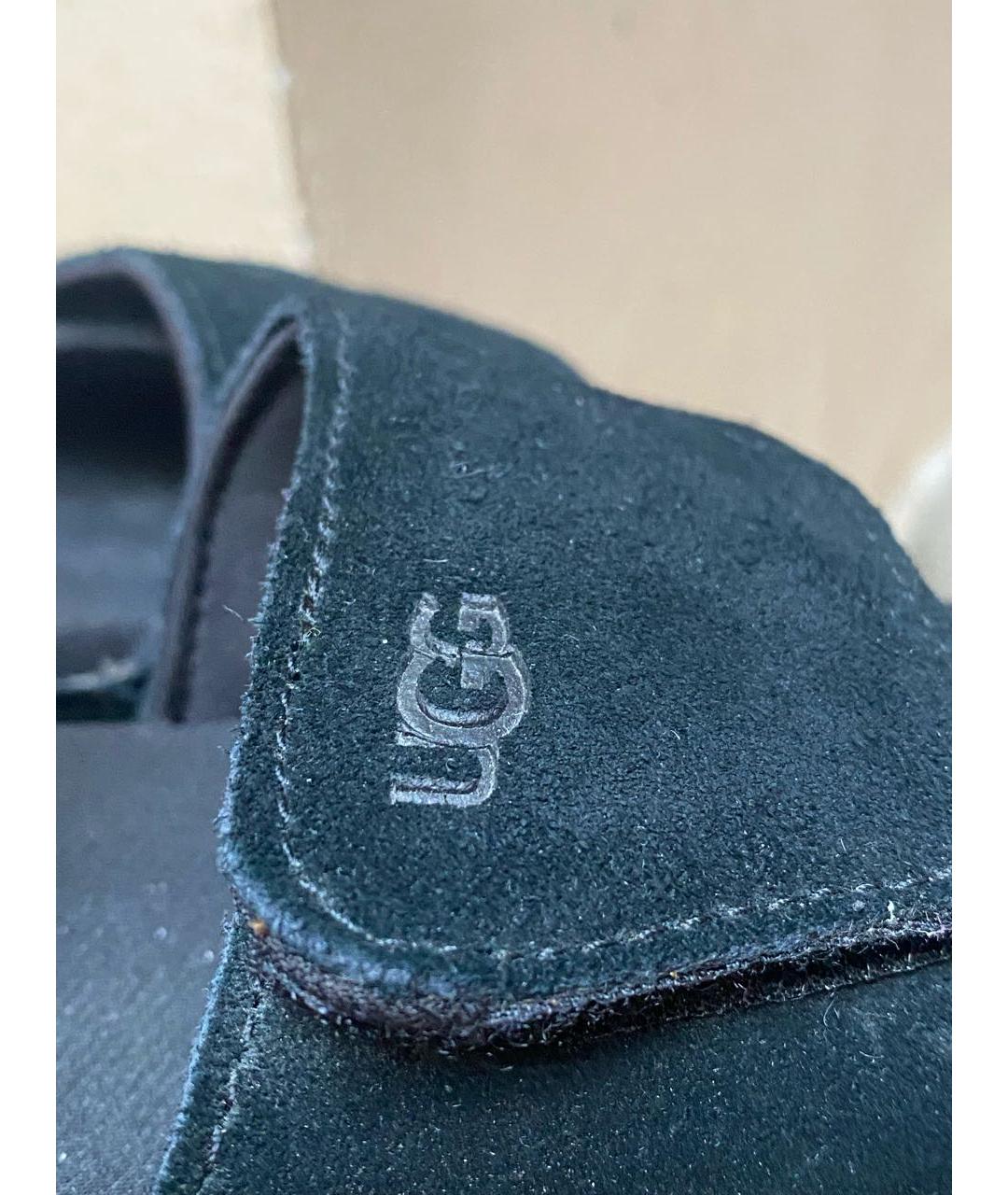 UGG AUSTRALIA Черные кожаные сандалии, фото 6