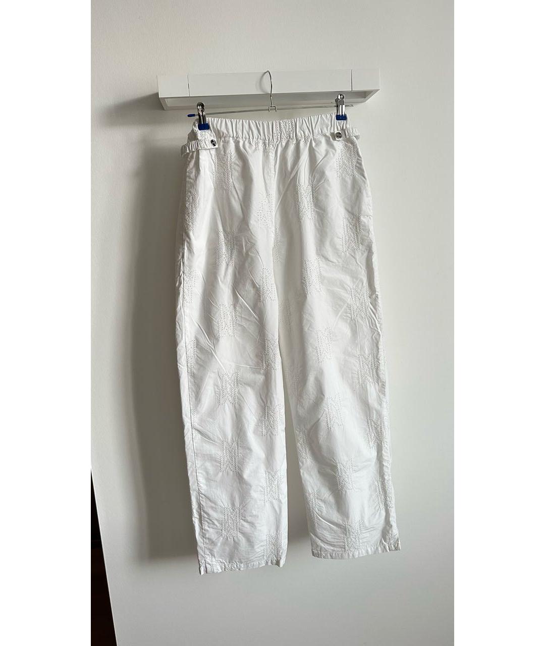 MAX&MOI Белые хлопковые прямые брюки, фото 5