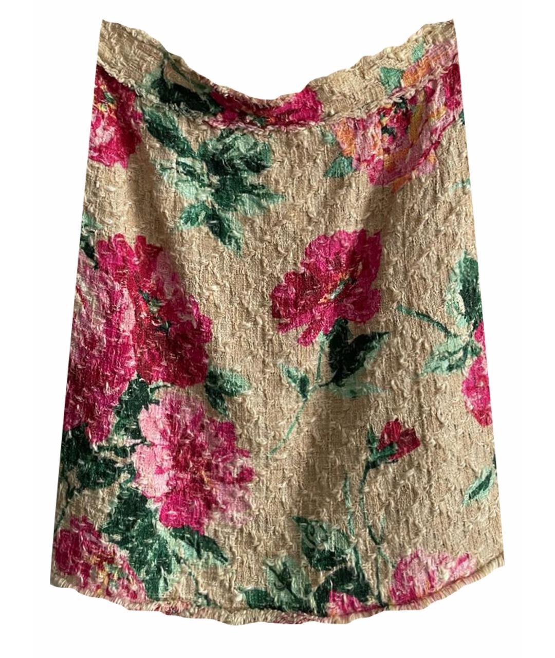 DOLCE&GABBANA Мульти хлопковая юбка миди, фото 1