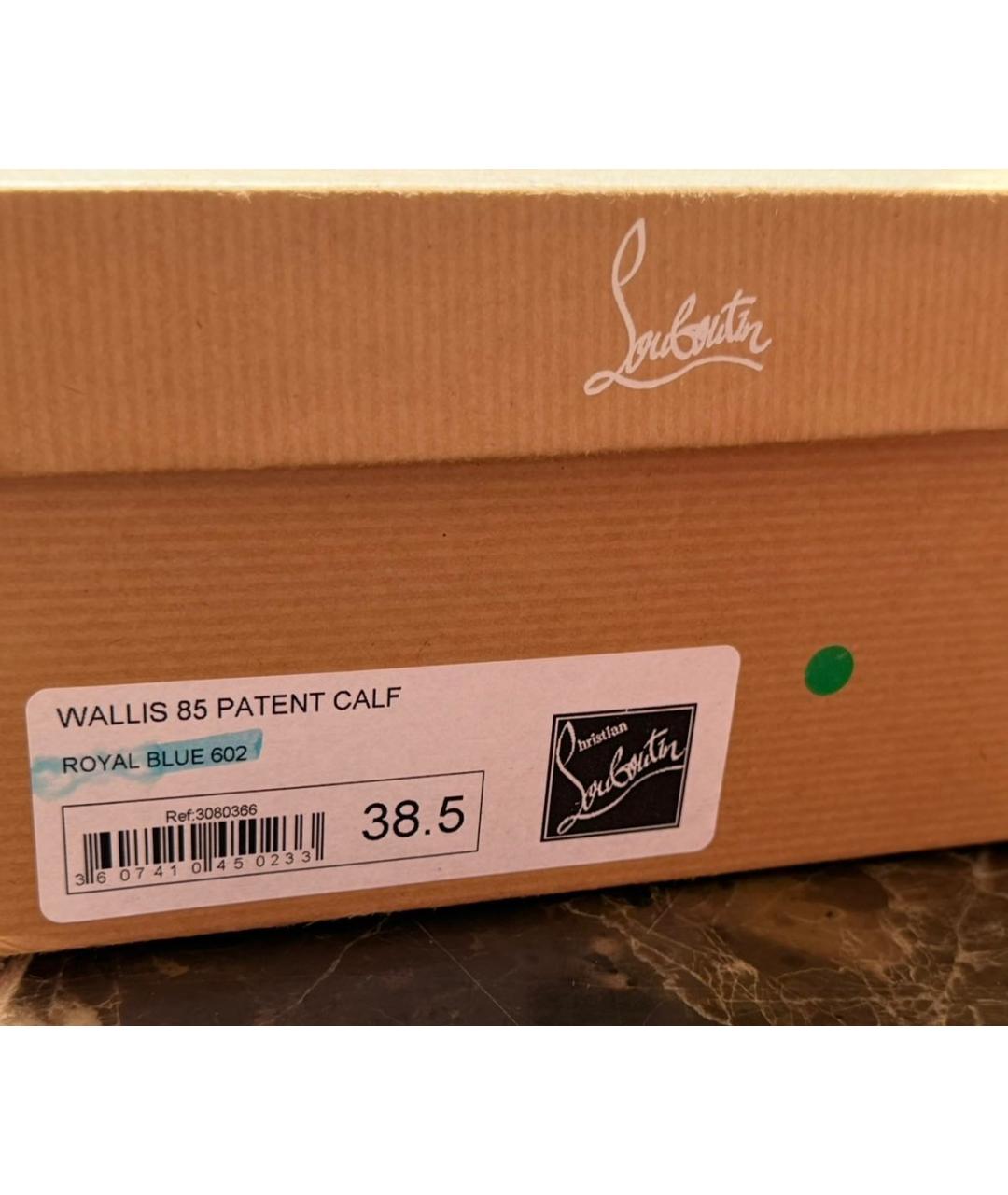 CHRISTIAN LOUBOUTIN Синие туфли из лакированной кожи, фото 5