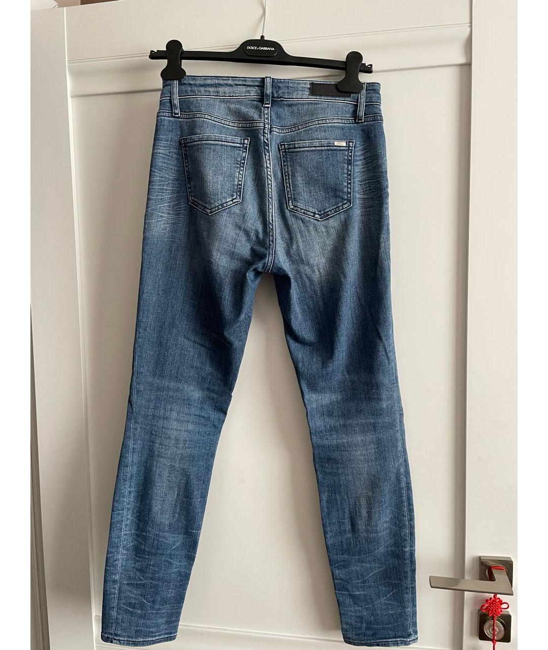 ARMANI EXCHANGE Синие хлопко-эластановые джинсы слим, фото 2
