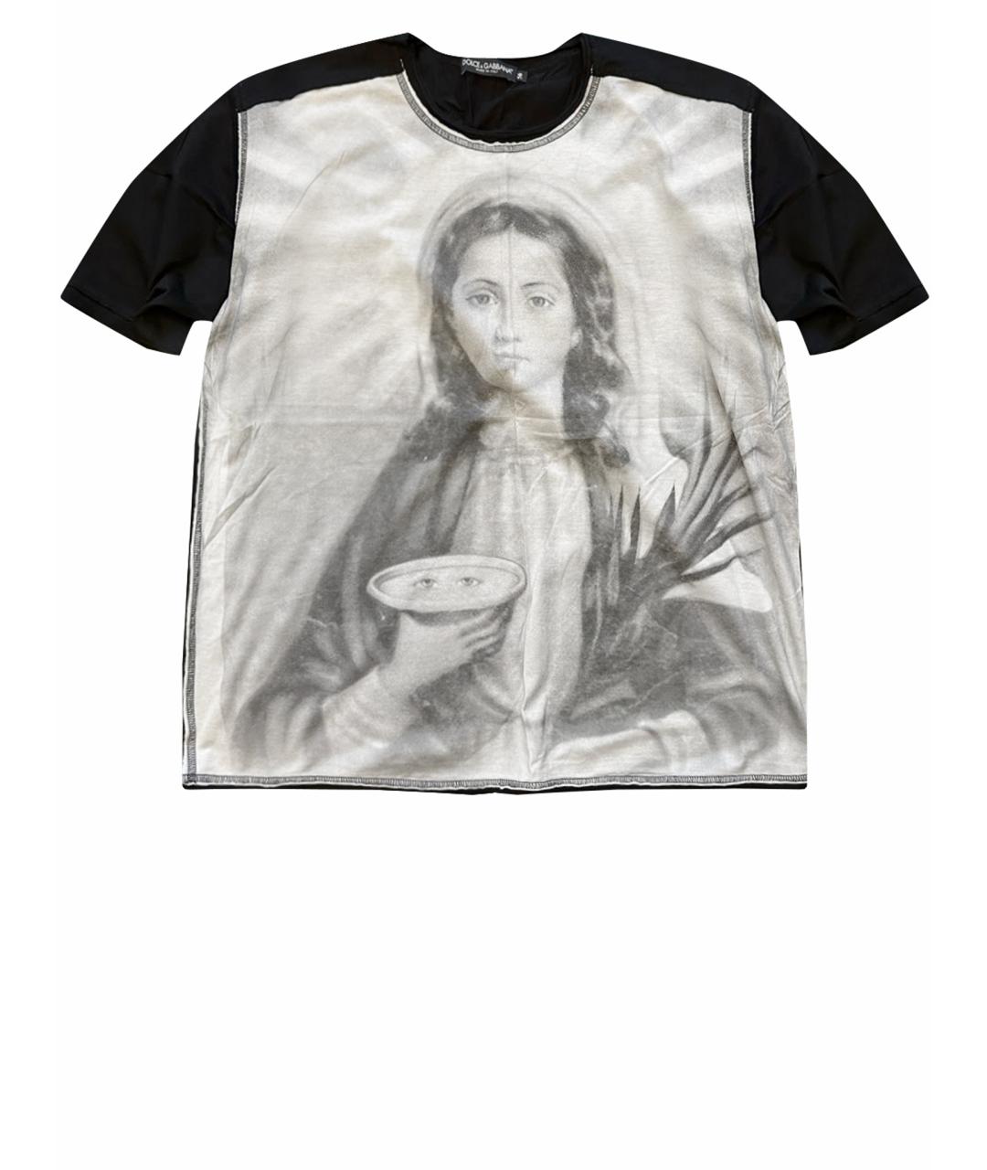 DOLCE&GABBANA Черная хлопковая футболка, фото 1
