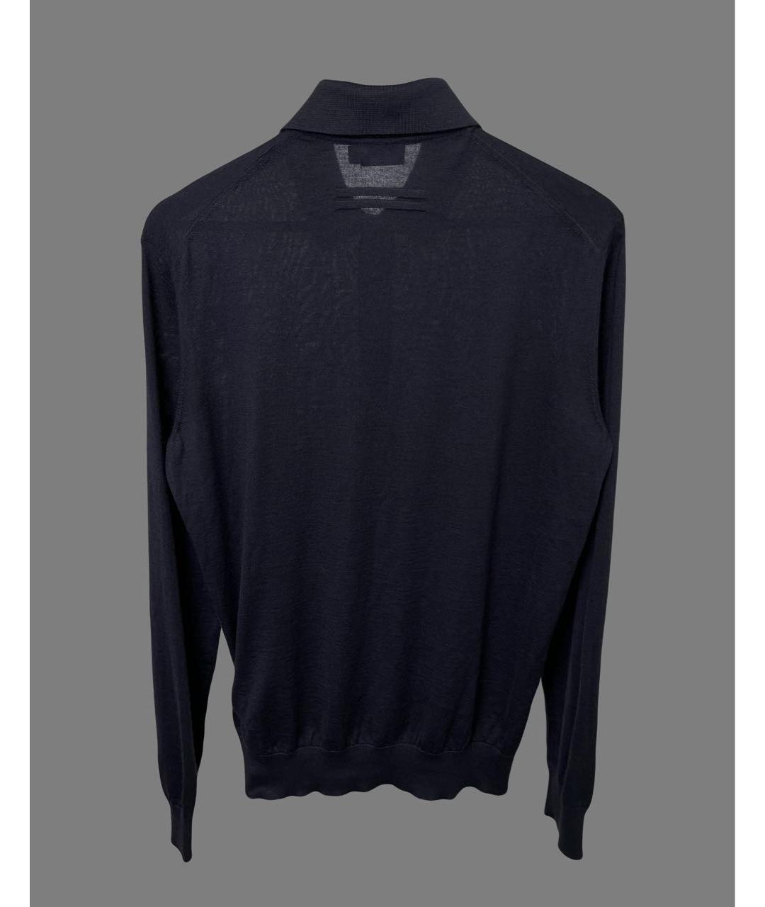 ZEGNA SPORT Темно-синее поло с длинным рукавом, фото 3
