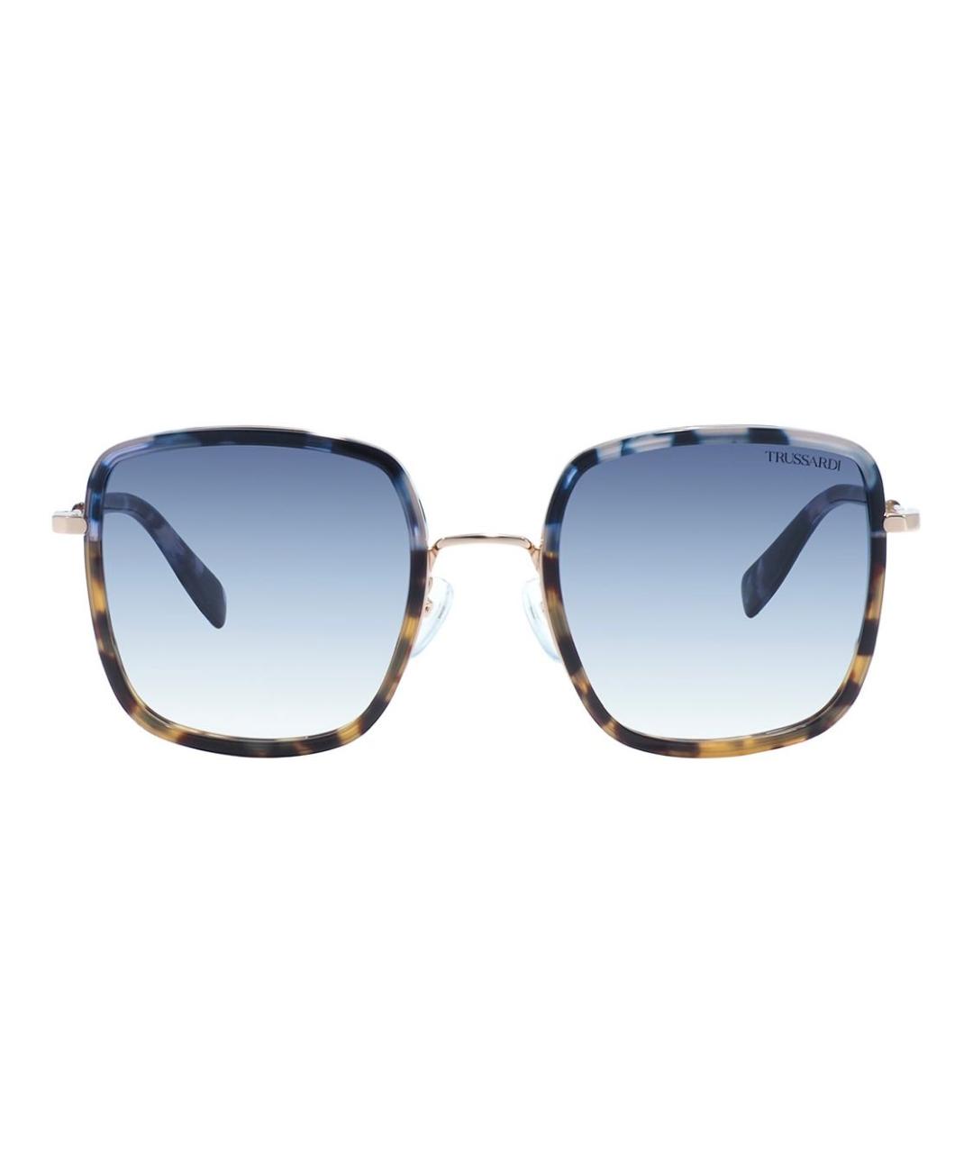 TRUSSARDI Синие пластиковые солнцезащитные очки, фото 1