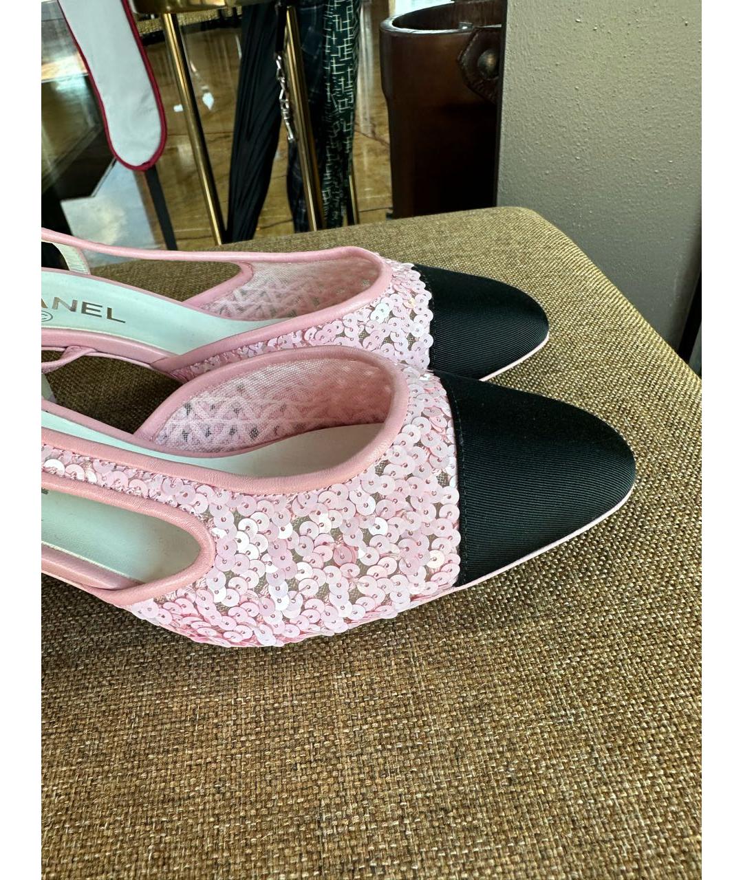 CHANEL Розовые туфли, фото 4