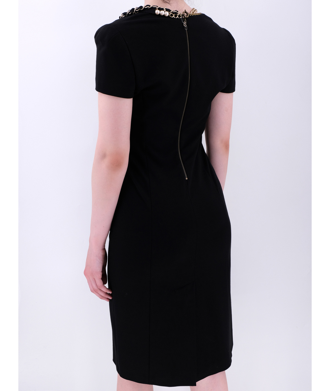 MOSCHINO Черное шелковое повседневное платье, фото 3