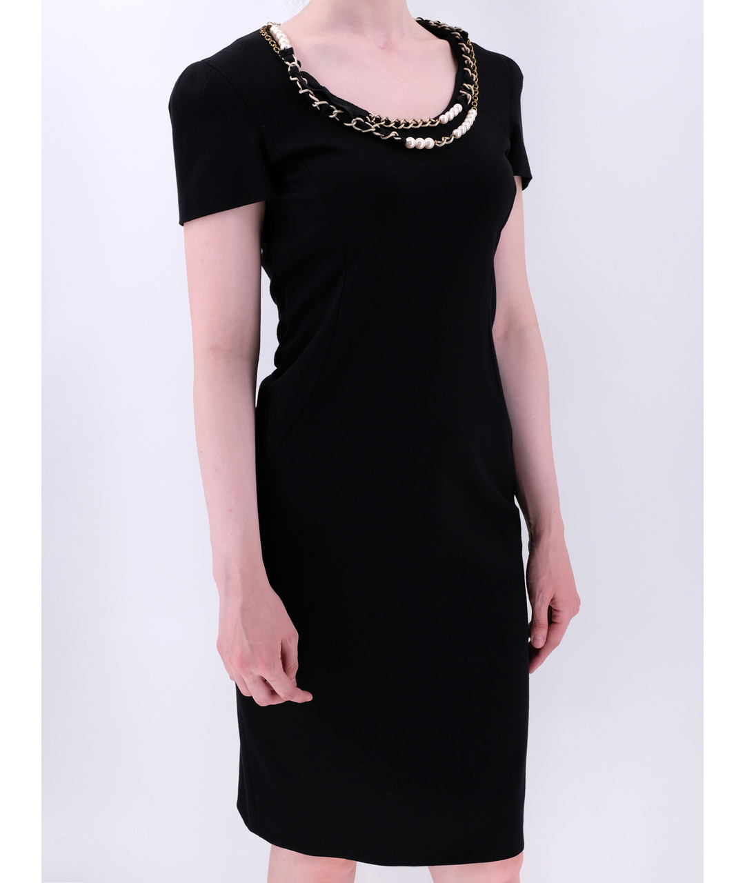 MOSCHINO Черное шелковое повседневное платье, фото 2