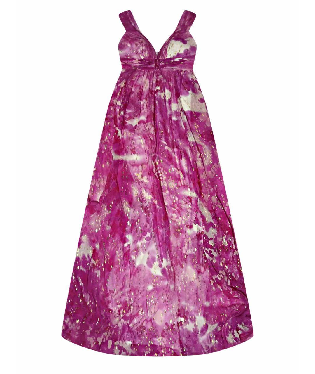 AIDAN MATTOX Розовое шелковое вечернее платье, фото 1