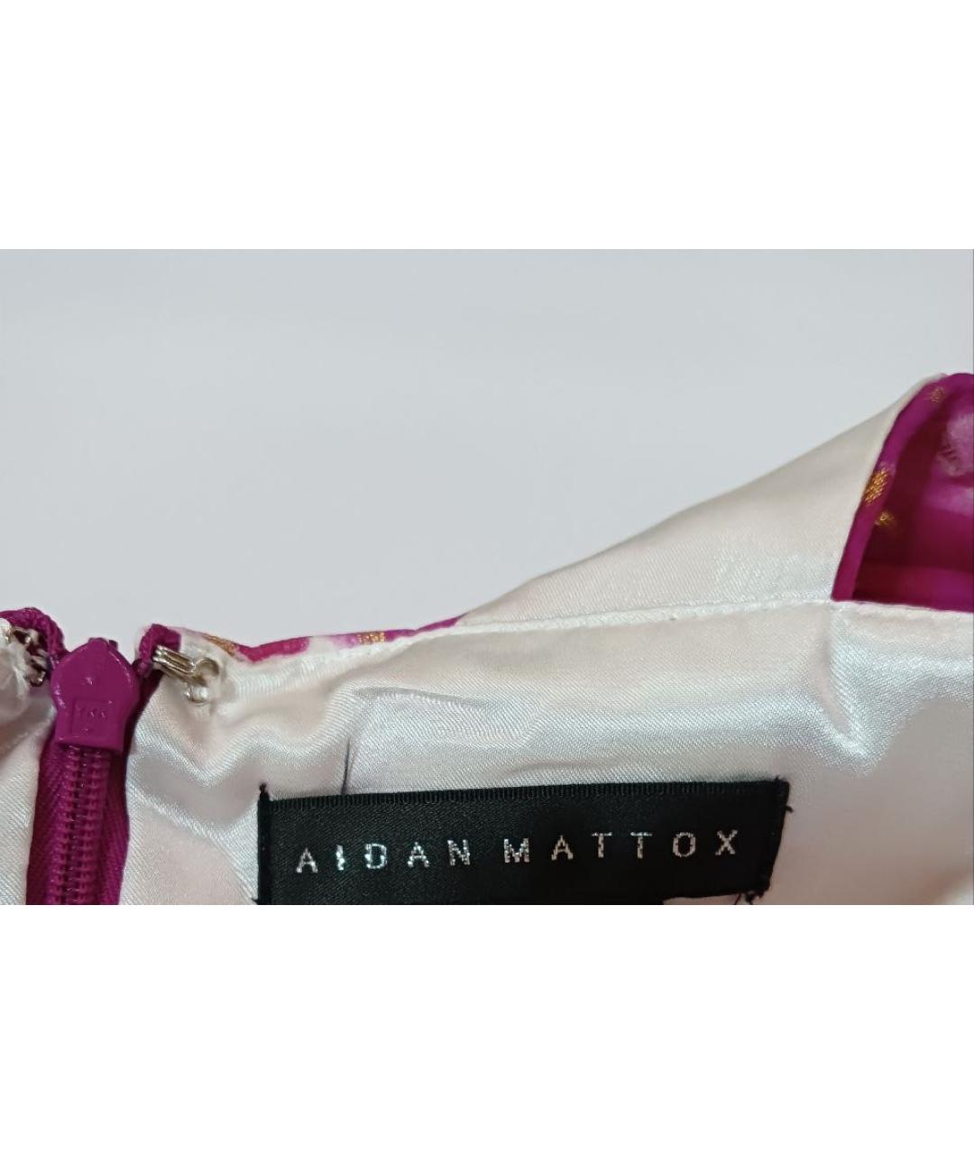 AIDAN MATTOX Розовое шелковое вечернее платье, фото 5