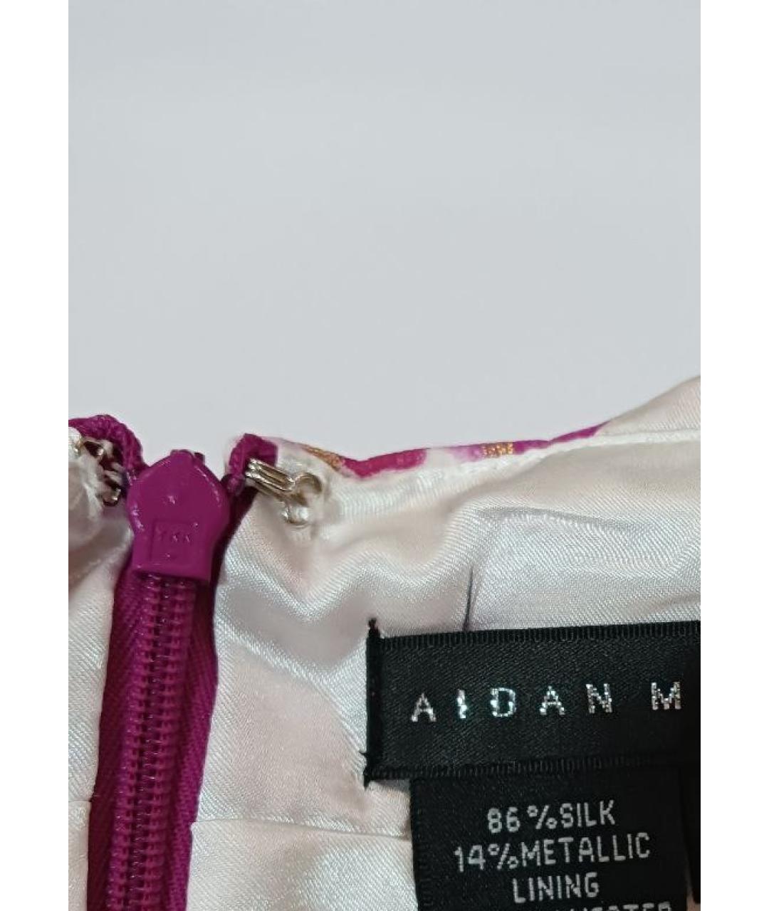 AIDAN MATTOX Розовое шелковое вечернее платье, фото 3
