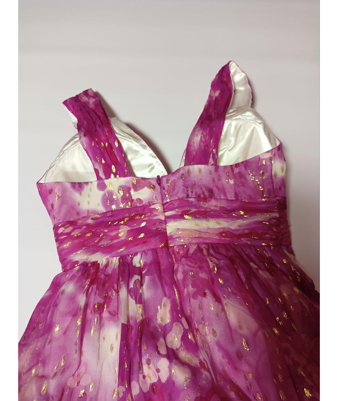AIDAN MATTOX Розовое шелковое вечернее платье, фото 2