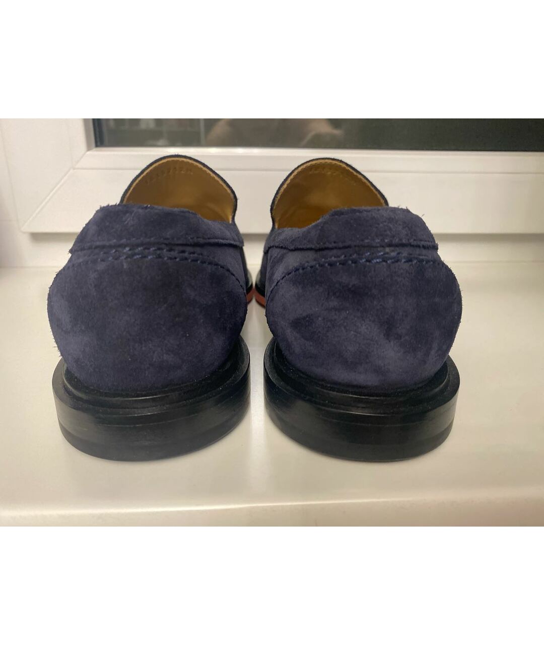 HERMES PRE-OWNED Темно-синие замшевые туфли, фото 6