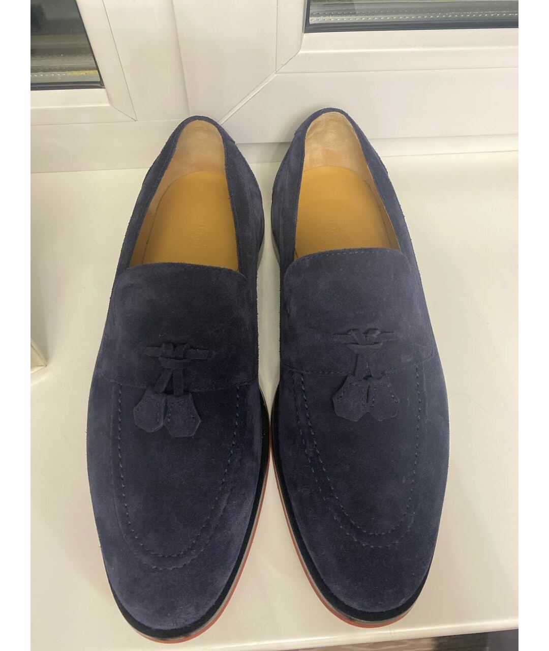 HERMES PRE-OWNED Темно-синие замшевые туфли, фото 2