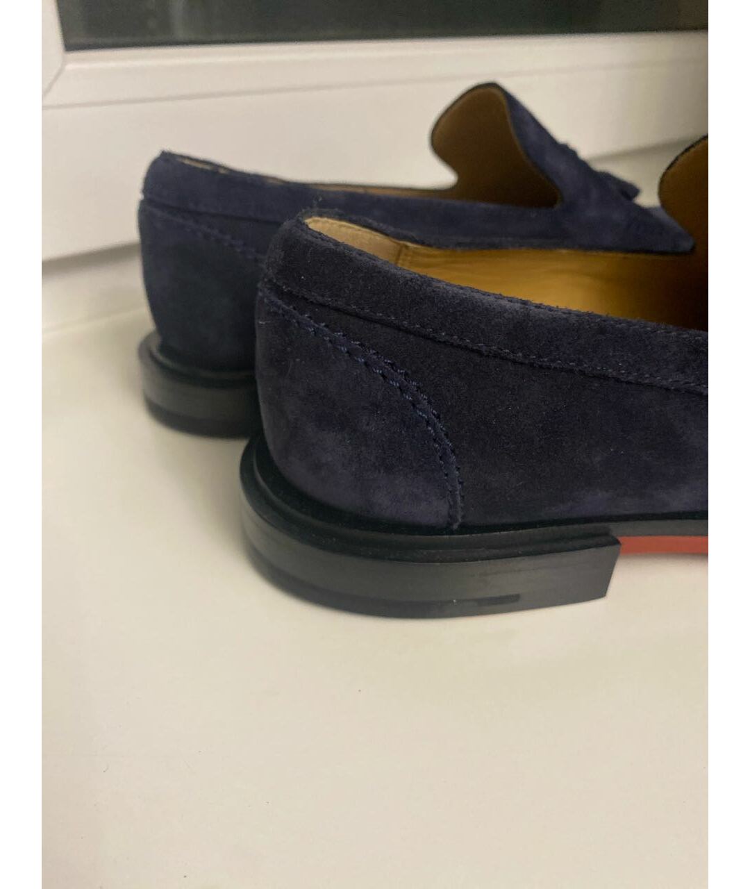 HERMES PRE-OWNED Темно-синие замшевые туфли, фото 8