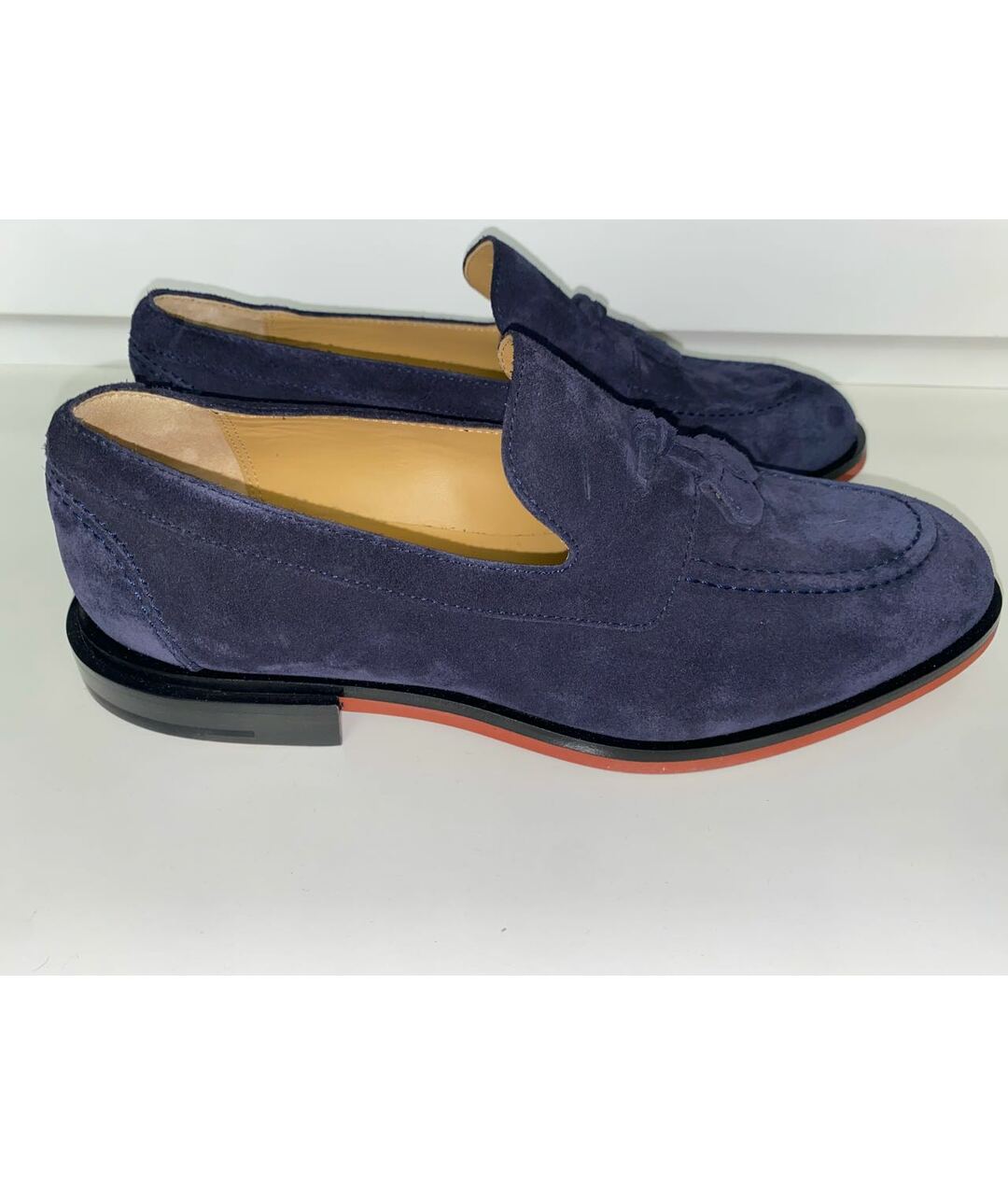 HERMES PRE-OWNED Темно-синие замшевые туфли, фото 9