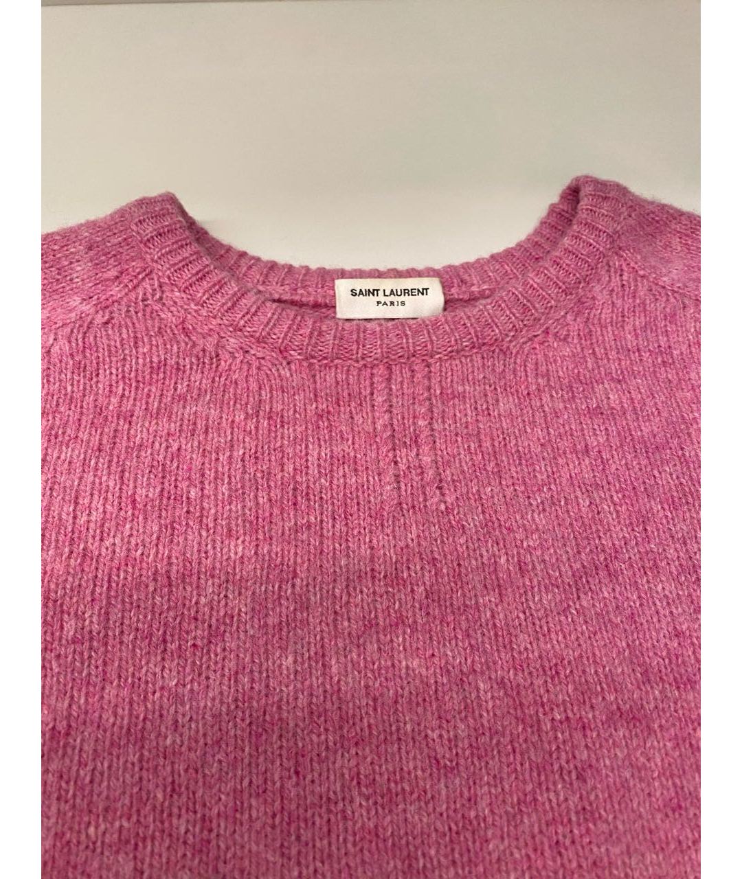 SAINT LAURENT Розовый шерстяной джемпер / свитер, фото 3