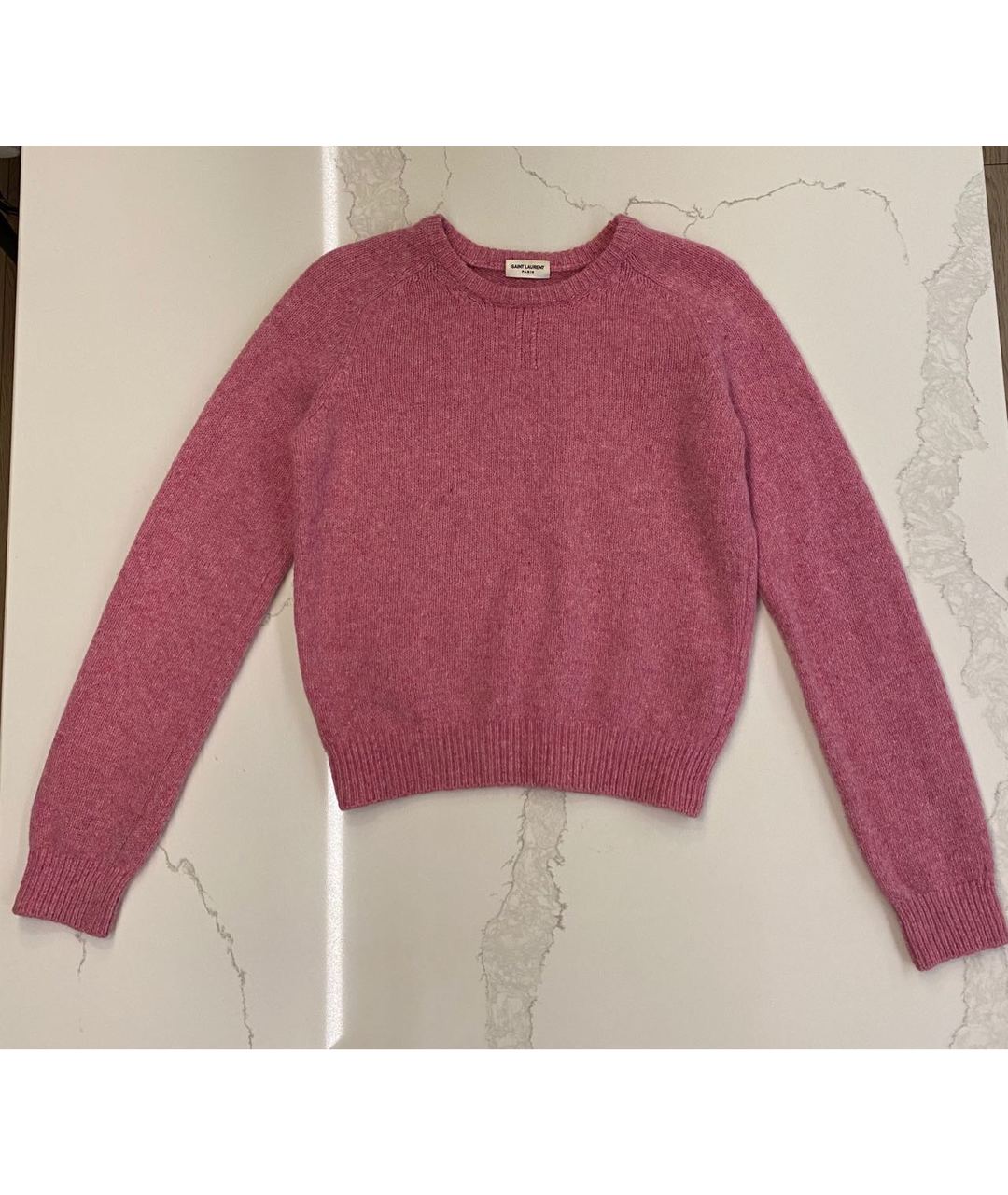 SAINT LAURENT Розовый шерстяной джемпер / свитер, фото 9