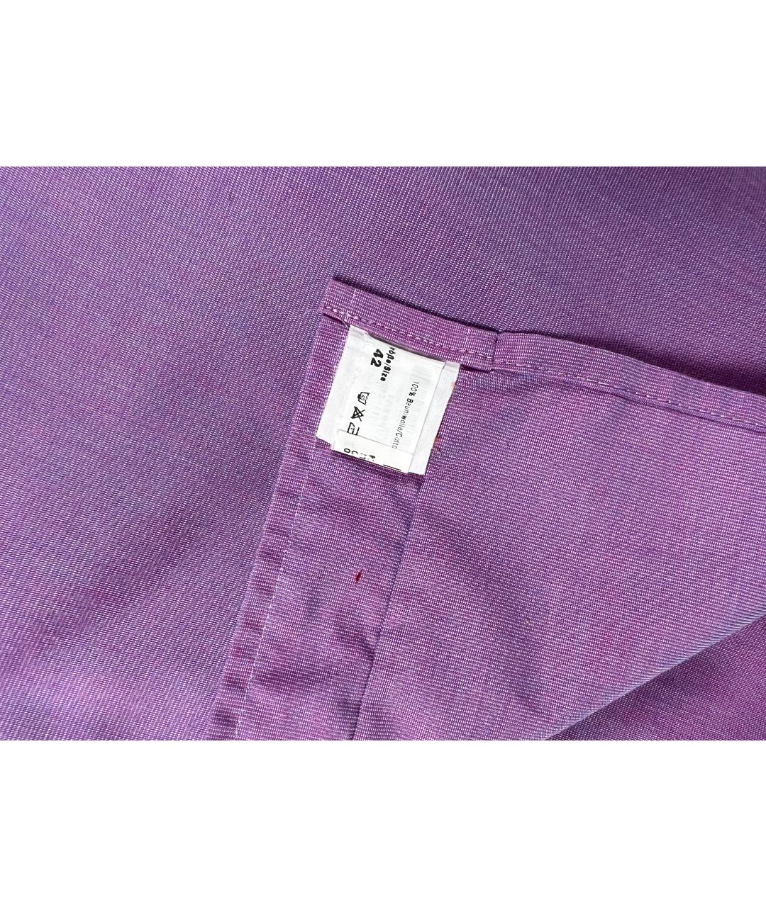 PAUL SMITH Фиолетовая хлопковая классическая рубашка, фото 4