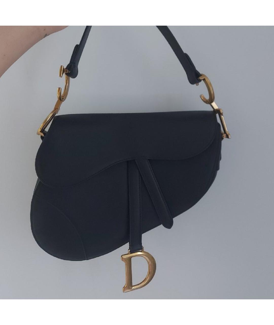 CHRISTIAN DIOR PRE-OWNED Черная кожаная сумка с короткими ручками, фото 7