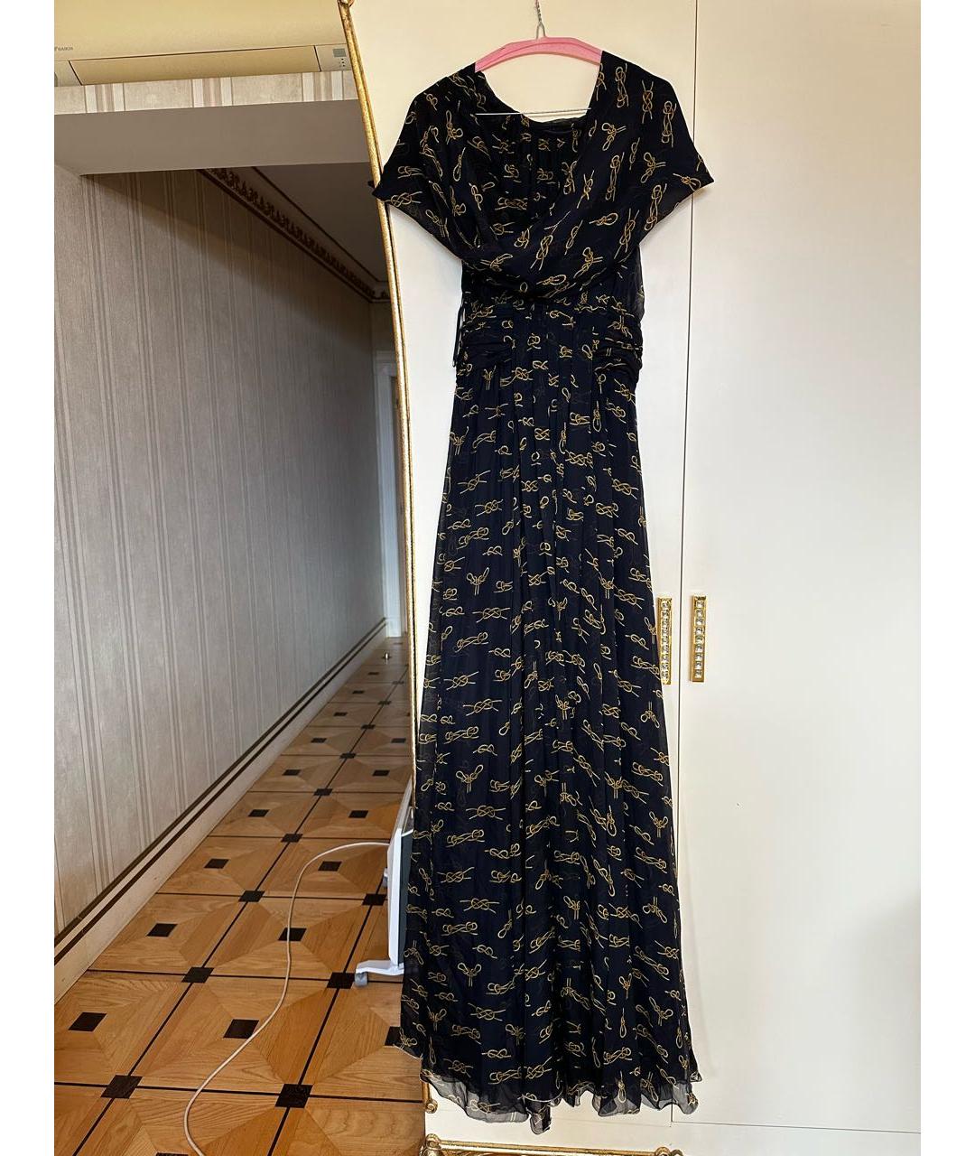 DOLCE&GABBANA Темно-синее вечернее платье, фото 2