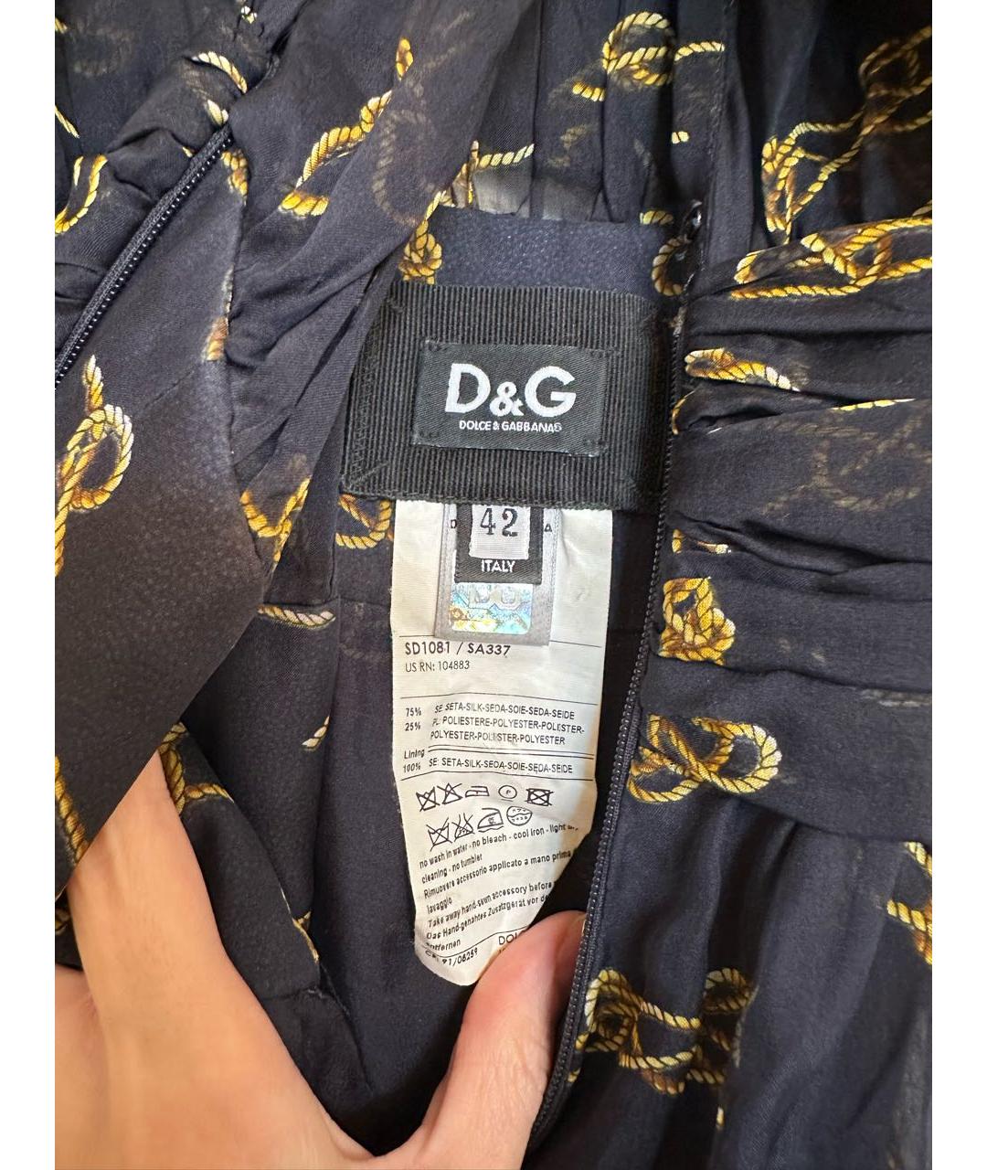 DOLCE&GABBANA Темно-синее вечернее платье, фото 8