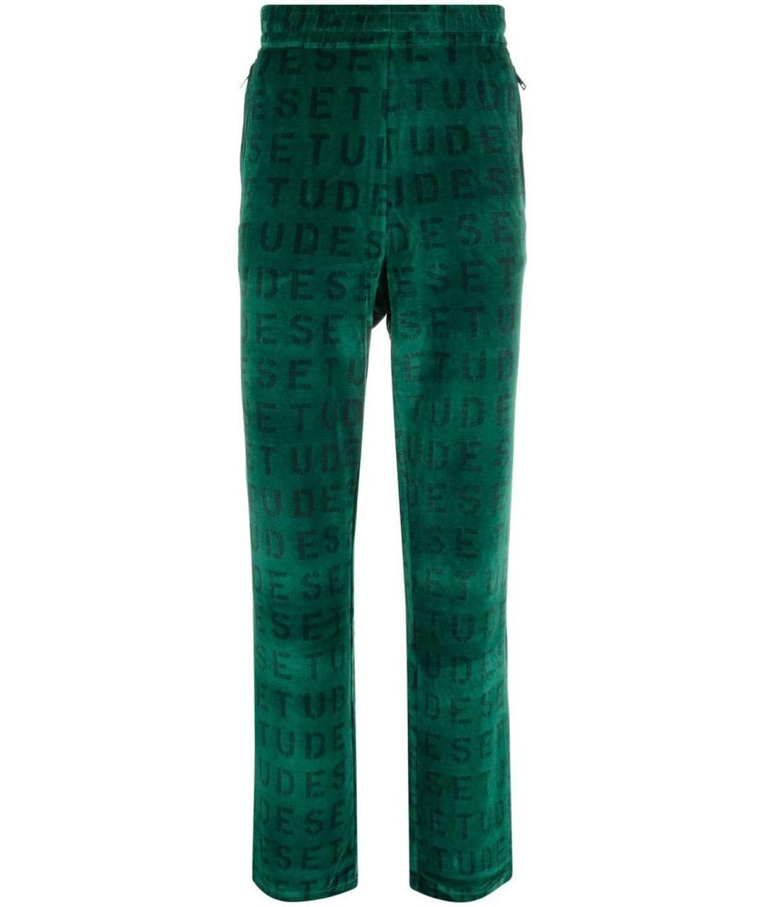 ETUDES Зеленые хлопко-эластановые повседневные брюки, фото 1