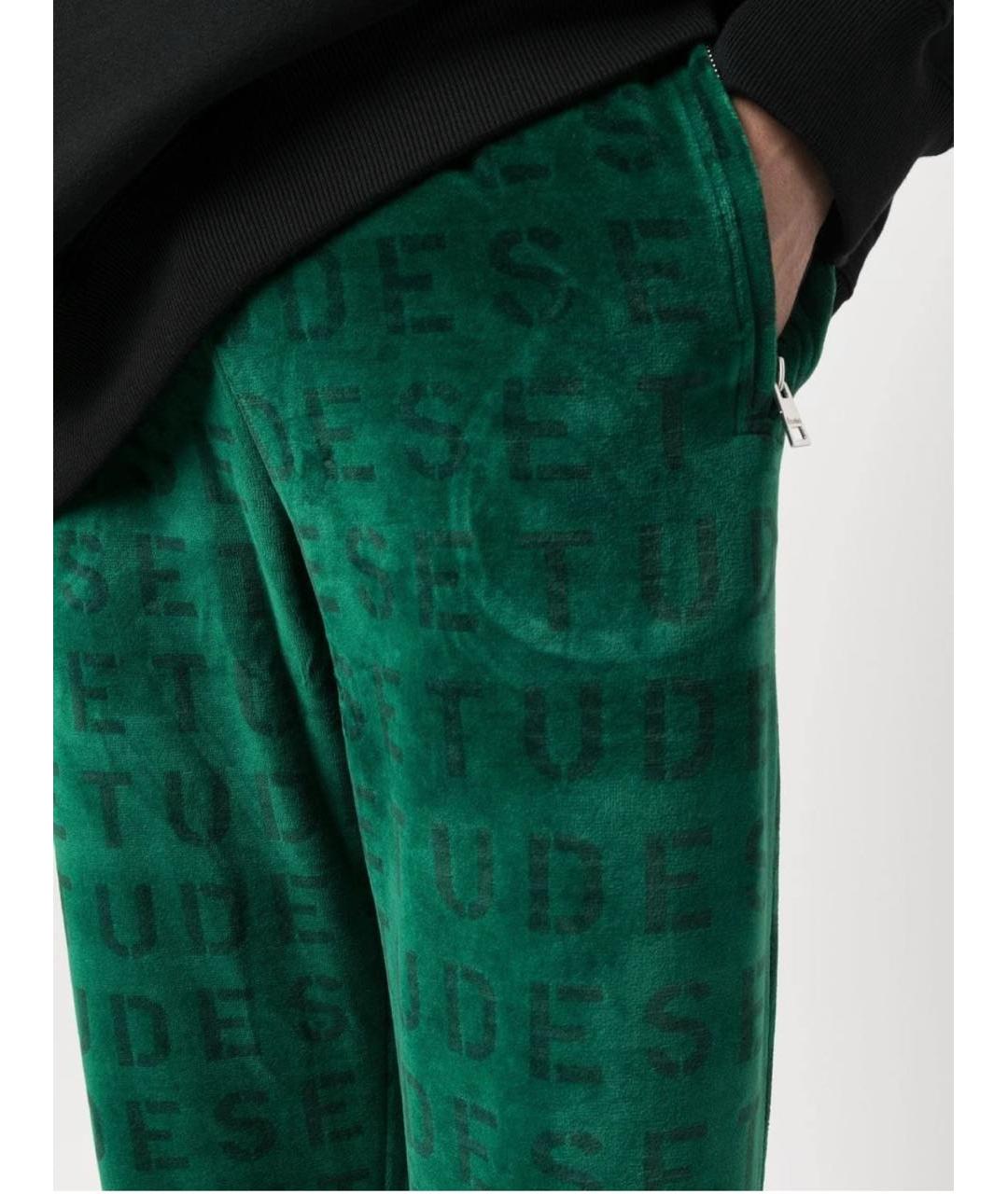 ETUDES Зеленые хлопко-эластановые повседневные брюки, фото 7
