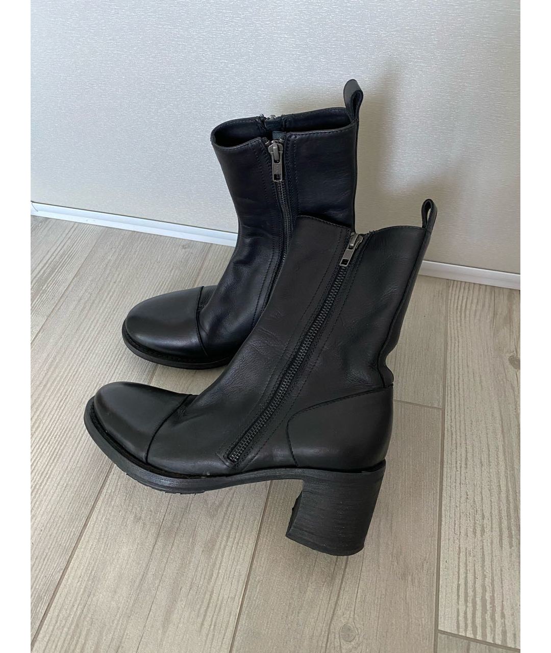 ANN DEMEULEMEESTER Черные кожаные ботинки, фото 4