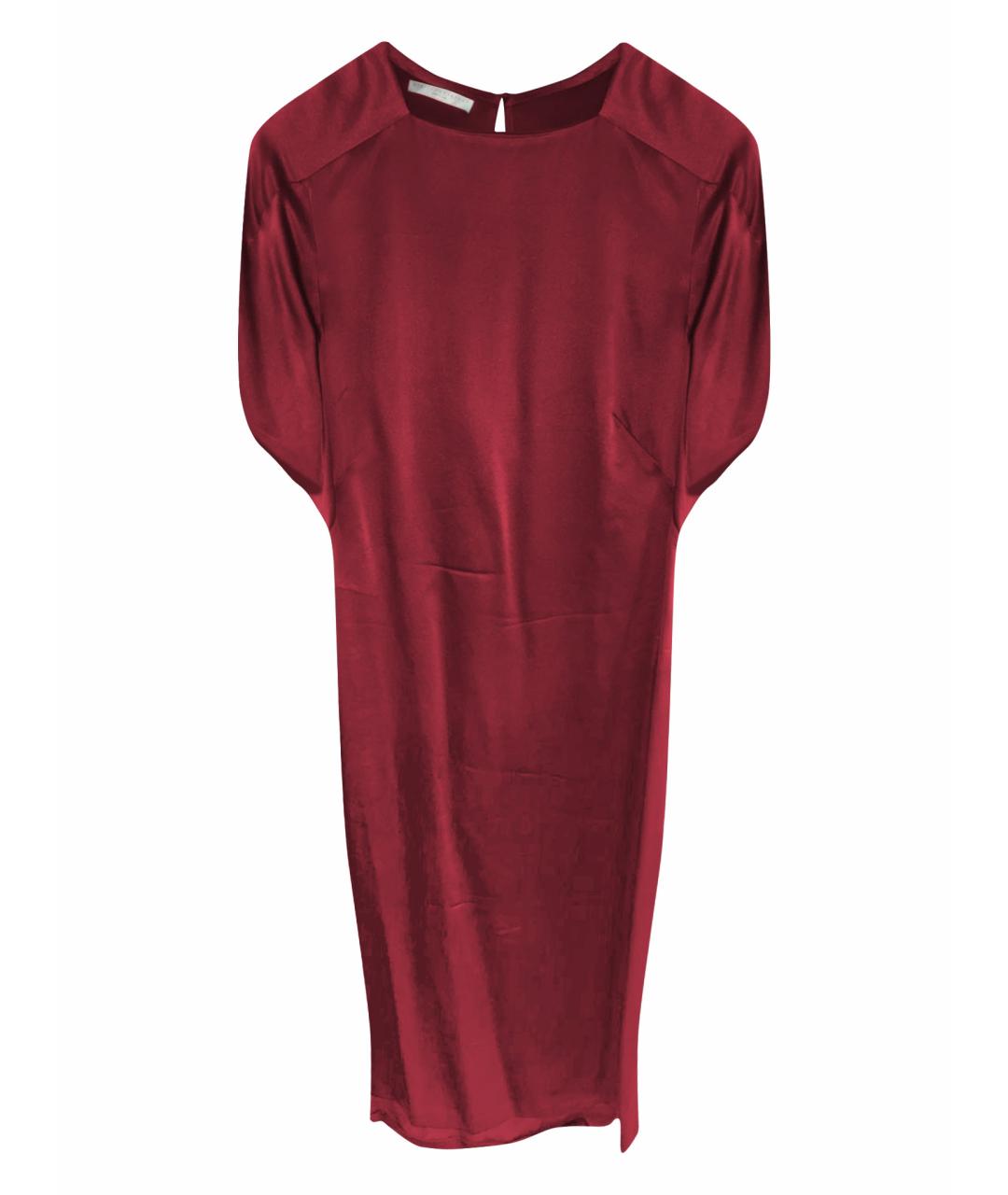 STELLA MCCARTNEY Бордовое полиамидовое платье, фото 9