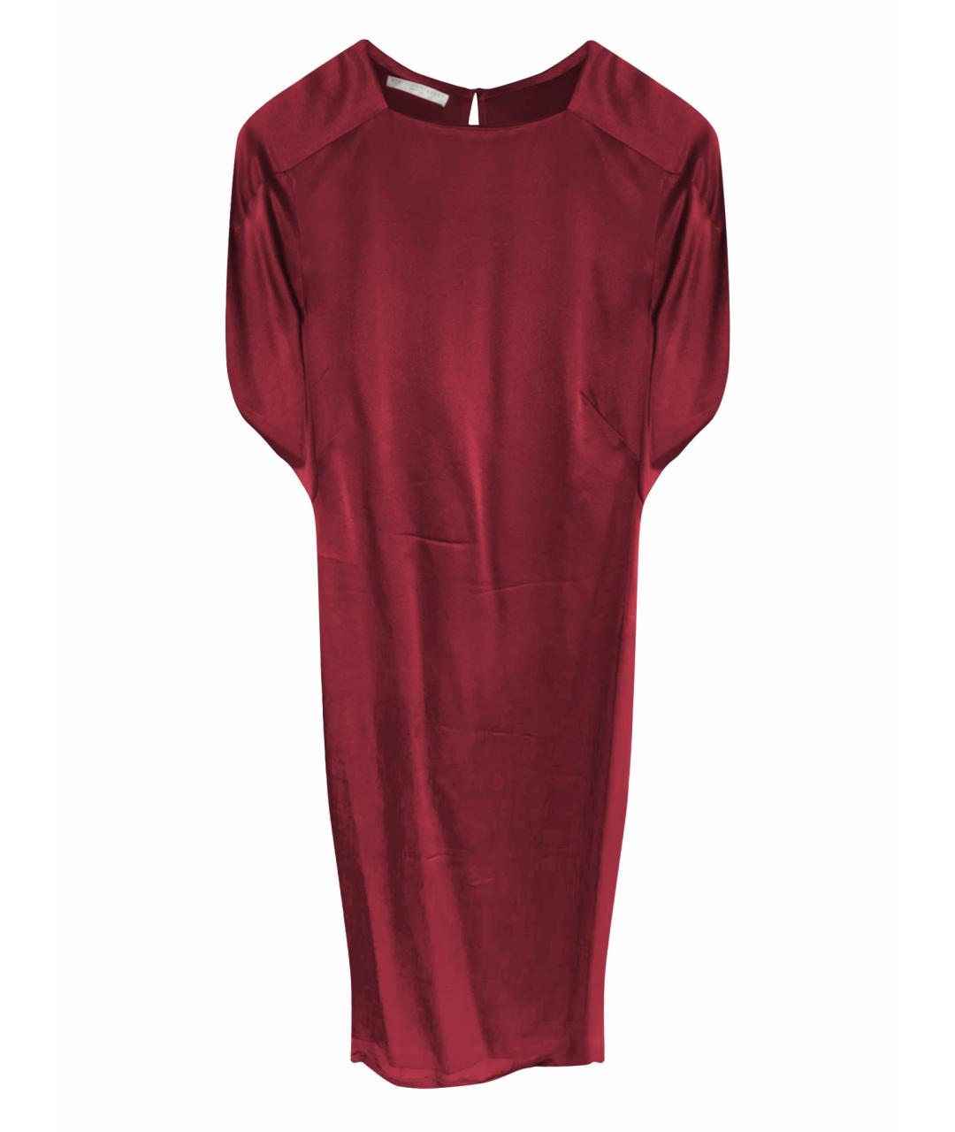 STELLA MCCARTNEY Бордовое полиамидовое платье, фото 1